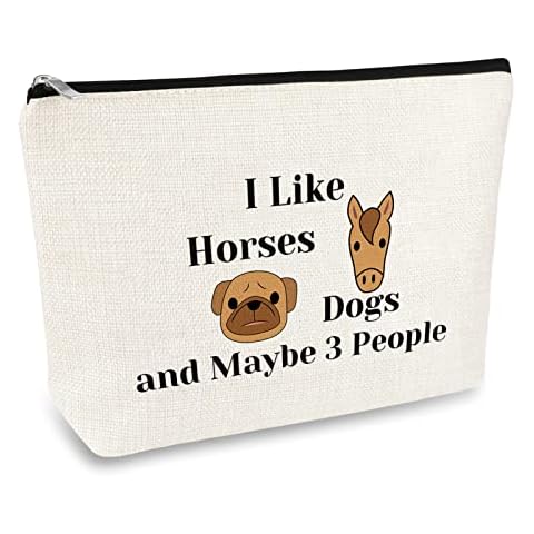 Animal Themed Makeup Bag for Dog and Horse Lovers Cover