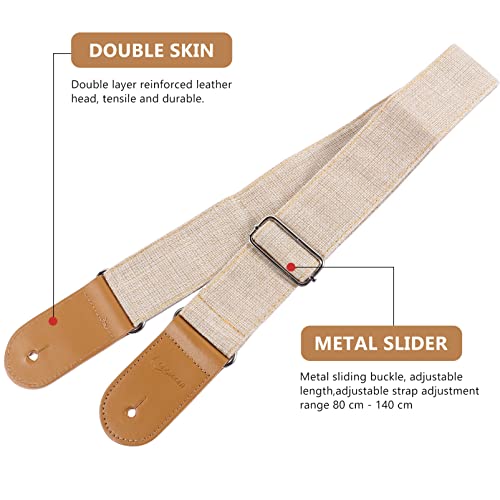 Milisten Et Ceinture En Coton Et Double Avec Pour Extrémités Des Épaules Sangle De Guitare Réglable Musical Beige… - Les Beatles, Paul McCartney, John Lennon, RIngo Starr, George Harrison Milisten Et Ceinture En Coton Et Double Avec Pour Extrémités Des Épaules Sangle De Guitare Réglable Musical Beige… – Image 6