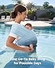 Momcozy Baby Carrier AirMesh - The Perfect Summer Water Sling for Newborns to Toddler 8-35 lbs - Cooling, Breathable and Lightweight Baby Wrap, Nice for Summer, Pool, Beach, Swimming, Light Blue #4
