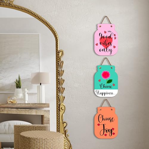 Image of Zesta Wooden Wall Hanging Decorative Items /Hanging Home Wall Decor Items /MDF Decoration Items for Home /Cute Wall Art For Living Room /Home Decor Items Living Room (JAR-03)