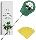 GROWIT Soil Water Monitor for Plants - Soil Moisture Meter | Hydrometer for Plants | Plant Moisture Meter Houseplants | Water Tester for Plants | Farming Indoor and Outdoor Plants- Hunter Green