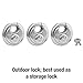 Master Lock 40TRI Shrouded Stainless Steel Disk Padlock with 2-3/4