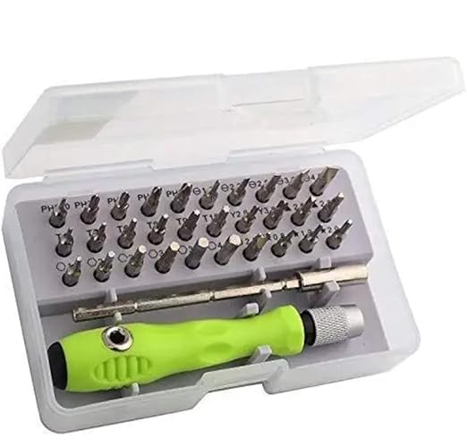 32 in 1 Mini Screwdriver Bits Set with Magnetic Flexible Extension Rod for Laptop, Home Appliances, Computer, Mobile Repair Tools Kit