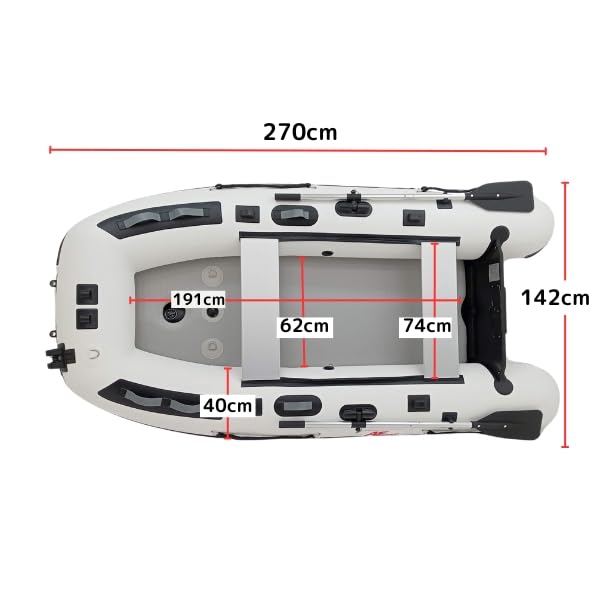 Amazon | AFボート AF270VL 2馬力セット フルセット 船外機 免許不要 