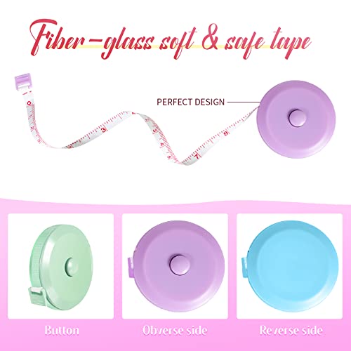 Sewing Tape Measure, Retractable Measuring Tape For Body Measurements Small Fabric Tape Measure Cloth Measuring Tape For Craft Pocket Kid Size Waist, 60 Inch 1.5 Meter (40 Pcs, Multicolored) #TOP1