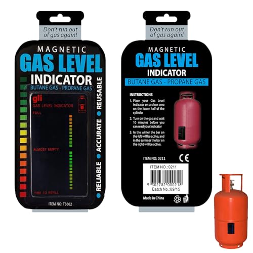 2Pcs Magnetic Gas Bottle Level Indicator Gas Level Indicator for Gas Bottles Gases Cylinder Tool for Caravan Motorhome Travel Level Indicator for Butane Propane LPG for Camping Caravan Motorhom