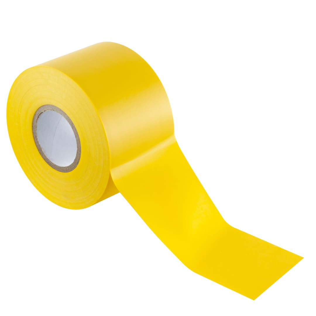 GOCABLETIES - Cinta aislante eléctrica amarilla 50 mm x 33 m 96 Rollos