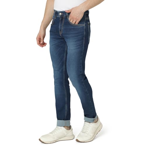 Image of Spykar Men's Slim Fit Low Rise Casual Jeans