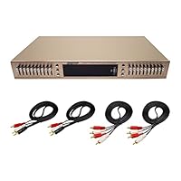 Toplionace EQ665 Stereo Equalizer, 220V HiFi Home EQ Equalizer Dual-10 Band-Stereo Höhen Alt Bass Regelung mit Integriertem Bluetooth (EQ665, Golden)