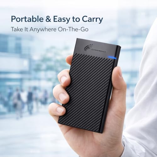 Image of Portable External Hard Disk Drive - USB 3.0 with Silver Port, 5Gbps Speed, Anti-Vibration, Heat Dissipation, Auto Sleep - for Laptop, PC, Mac - Black - 1 Year Warranty (320, GB)