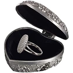 Anillo De Compromiso De Bella Crepusculo Anillo de boda de plata de ley 925 auténtica Twilight Bella Swan, anillo de micro pavé de circón con una caja de corazón de joyería, anillo de compromiso Breaking Dawn Bella Swan