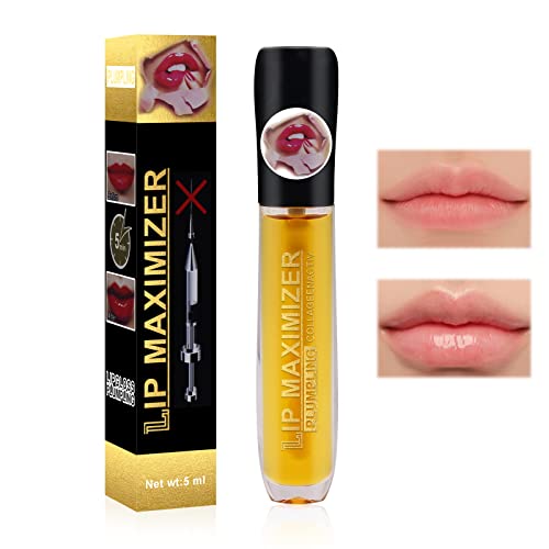 Lip Plumper Gloss, Brillo de Labios para Dar Volumen, 2 pcs Realzador de Labios Suero Para el Cuidado de Los Labios, Hidratante Nutritivo, para Labios más Suaves y Duraderos Cover