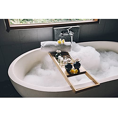 Badkuipplank, van bamboe, uittrekbaar, badplank, badbrug, badkuipplank, badbrug, badrekje - Afbeelding 6