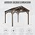 Aoodor 10 x 12 ft. Wood Gazebo,Outdoor Upgrade Cedar Wooden Frame Gazebo with Single Galvanized Steel Roof, for Patio Backyard Deck and Lawns - Light Grey