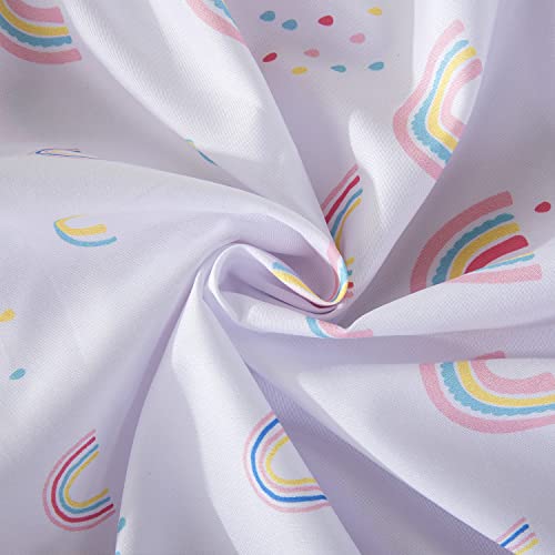 Plushii Crib Sheets For Baby Girls 4 Pack, 28"X 52" Extra Soft Microfiber Crib Sheet Set For Standard Crib & Toddler Mattress Pad, Rainbow & Elephant & Stars & Pink #TOP7