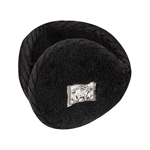 Surblue Unisex Warm Earmuffs Cashmere Winter Pure Color Outdoor Fur Earwarmer, Adjustable Wrap, Black, Medium Cover