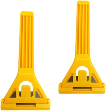 2-Pack Window Scraper Tools - Heavy Duty Glass & Surface Scraper for Removing Labels, Stickers, Paint, Caulk & Wallpaper | Ergonomic Handle Stainless Steel Blades