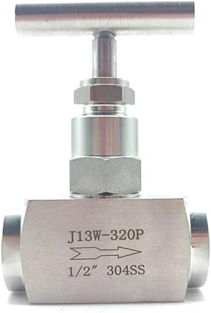 High Temperature Hydraulic Needle Valve 3/8 1/2 3/4 1 BSP Female Shut Off Needle Valve Crane 2300 PSI 304 Stainless Flow Control(1/8")