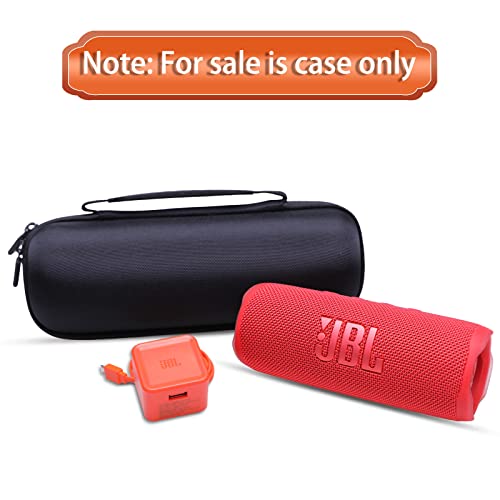 LTGEM Case Compatible with JBL Flip 7/5 / 6 / Grip Waterproof Portable Bluetooth Speaker, Office Hard Travel Carrying Storage Bag - Black+Red(Case Only) — view 2