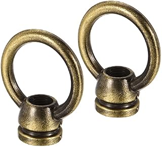 sourcing map Eye Nut 15kg Max Load 36x43mm M10 Thread Ring Shape Female Loop for Hanging Lamp Chandelier, Dark Gold Pack of 2