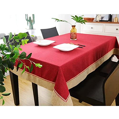 Nappe pour table rectangulaire bleue couverture de table unie - 3