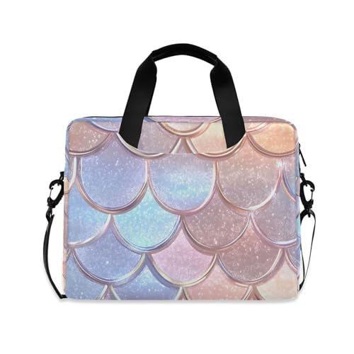Funda portátil para laptop ALAZA con diseño escamas de sirena miniatura 1