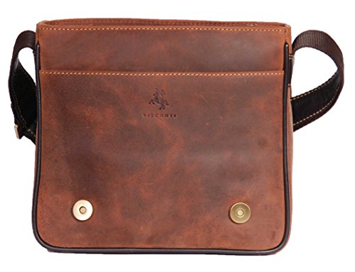 Sac messager en cuir Beck unisexe de bureau bronzer