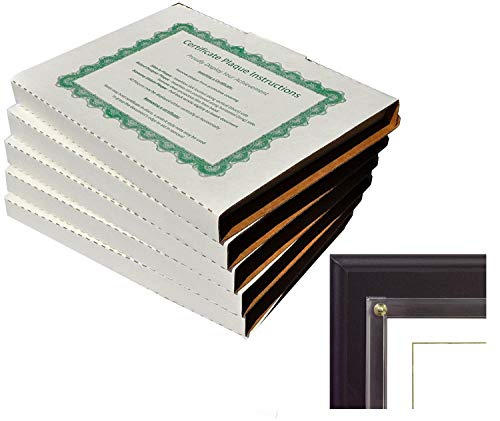 Walnut Grove Slide-in Certificate Plaque and Document Holder (5 Pack-Satin Black)