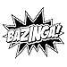 RJGOPL Adesivo per Auto 13,8 Centimetri * 11,4 Centimetri Bazinga! Big Bang Theory Vinyl Decal Car Sticker S9-0043   Nero