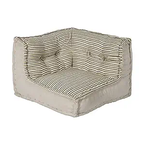 Urban Den Corner Sofa Cotton White Lazy Sofa Pillow New Modular Sofa Floor Chair, Living Room Interior Home Decoration Furniture, Leisure Lounge Storage Ottoman Sofa - Striped