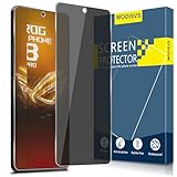 MOOISVS [2Pack For Asus Rog Phone 8/8 Pro Privacy Tempered Glass Screen Protector, Ultra HD Tempered Glass Film, Anti-Spy, 9H Hardness, Anti-Scratch, Bubble Free