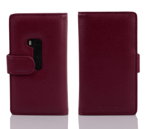 Cadorabo Book Case Compatible With Nokia Lumia 920 In Bordeaux Purple - With Magnetic Closure And 3 Card Slots - Wallet Etui Cover Pouch Pu Leather Flip #TOP6