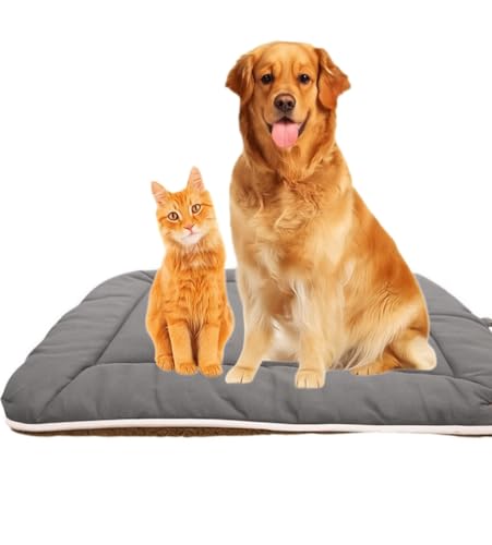 Image of Paw Fects Outdoor Sleeper Cushion Reversible Dog Bed Waterproof Washable Durable Water Resistant Portable and Camping Travel Pet Mat (Grey, S)