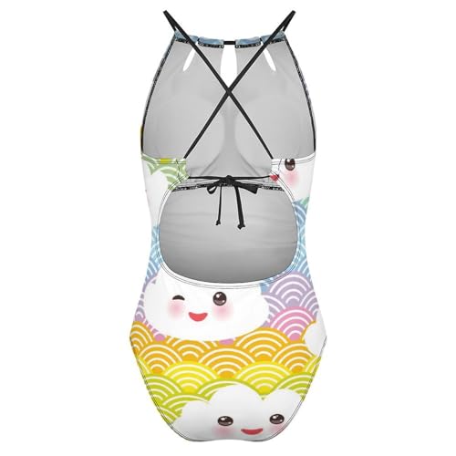 Maillot de bain une pièce blanc avec maintien du ventre pour masquer les complexes - 5
