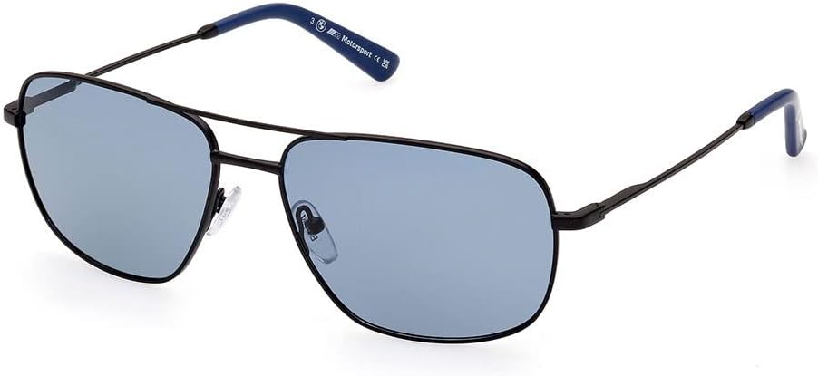 BMW mens Metal Sun Glasses Rectangular Sunglasses