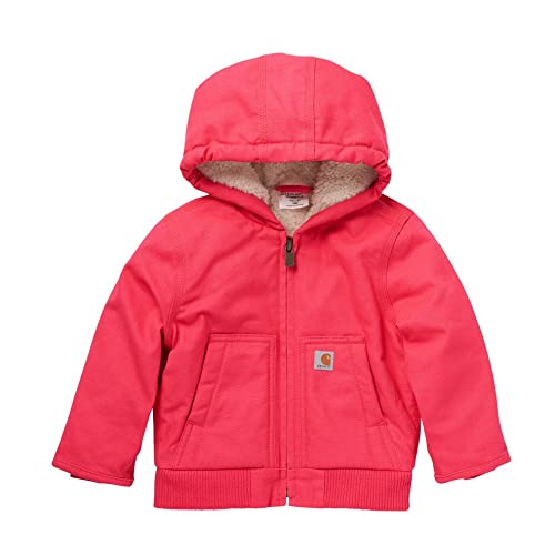 Image of Carhartt Kid's CP9566 Canvas Insulated Hooded Active Jac - Girls