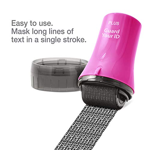 Image of Guard Your ID Wide Advanced Roller 2.0 Identity Theft Prevention Security Stamp Pink
