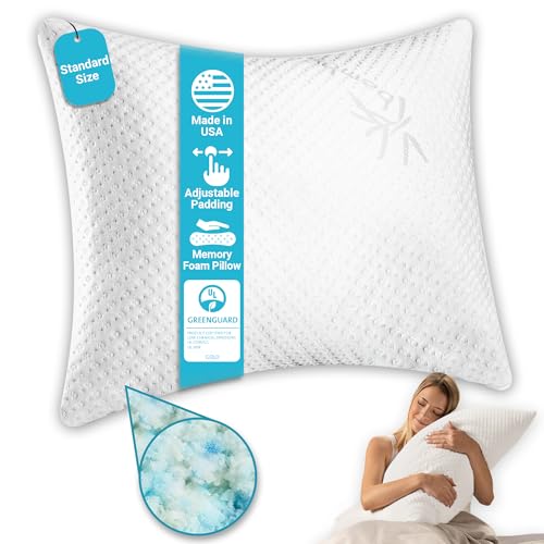 Xtreme Comforts Pillows for Sleeping - GreenGuard Gold Certified Adjustable Standard Memory Foam...*