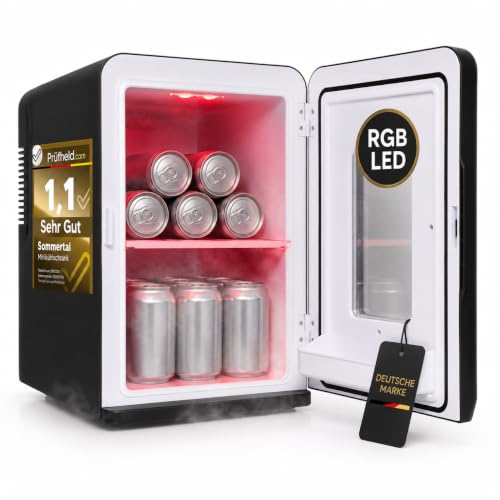 Sommertal KS 15 LED Mini Kühlschrank 15L | kühlen & wärmen, 230V & 12V