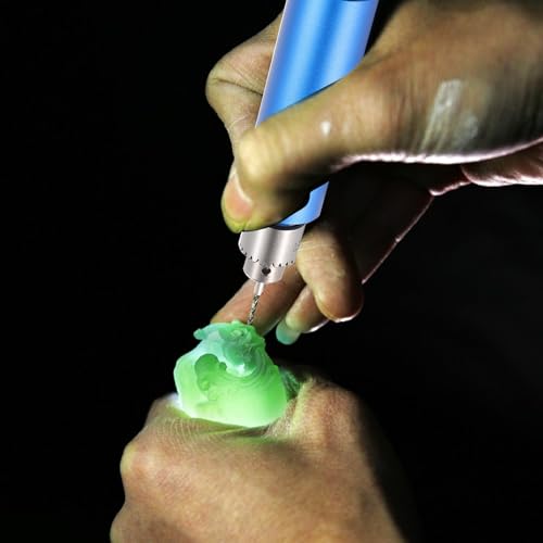 Elektrisches Handbohrer-Set, 0,8 - 3 mm, handgehaltener elektrischer Mini-Bohrer, Harz-Polierset mit 10 HSS-Bohrern, Schleifscheibe für Heimwerker, Handwerk, Holzschnitzerei, Schmuckherstellung