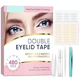 Schlupflider Stripes Unsichtbar, 7mm Augenlid Schlupflider Tapes für Natürliche Augenlid Falten, Lang anhaltend & Wasserdicht