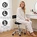 FIRAVOE Rolling Stool with Back,Adjustable Height Foot Rest Rolling Salon Chair 19.5
