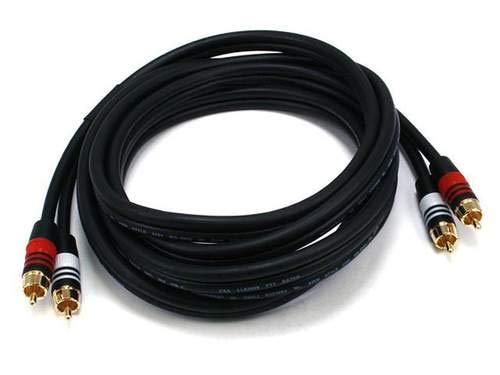 Monoprice 102864 6' Premium 2 RCA Plug to 2 RCA Plug 22AWG Cable - Black