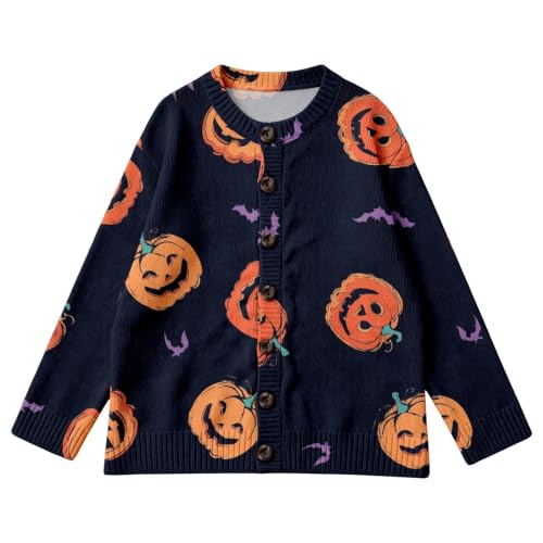 Womens Cardigan Halloween Pumpkin Sweater Button Down Knit Fall Tops - image 3