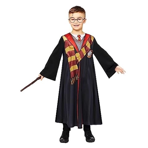 Amscan - Kostium dziecięcy Harry Potter, Hogwart, Gryffindor, mag, czarodziej, karnawał, bal przebierańców
