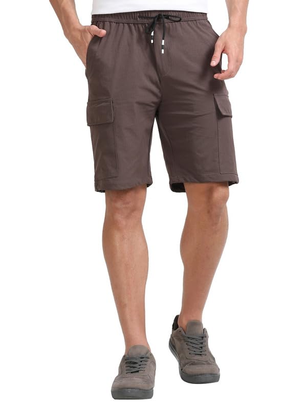 never neud Men's Parachute Cargo Shorts, Relaxed Fit Casual Cargo Shorts for Men, Nylon Viscose, Light Weight Fabric, Mid Rise, 6 Pockets-picture-22