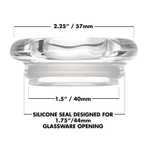 CairnCovers Glass Whiskey Glassware Lids - Glass Cap for Whisky Tasting Glasses by Cairn Craft (4 CairnCover Lids with Numeral Engraving)