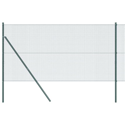 Qnhdfrt Stahl Maschendrahtzaun 1000 x 3,2 x 120 cm Grün für Garten, Hunde & Hühner, witterungsbeständig & rostfrei, moderner Drahtzaun zum Einzäunen von Terrasse, Weide und Campingplatz