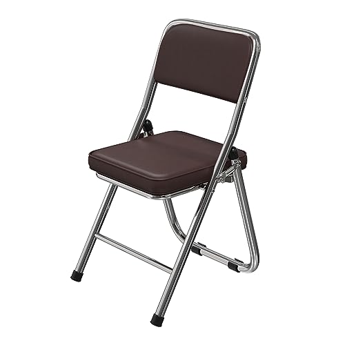 Utlenianie Set de 1 Sillas Plegables Comedor, Silla Plegable Acolchada, Silla Plegable Jardin, Sillas Plegables de Cuero para Cocina, Interior, Exterior, Sala de Conferencias (Morado Oscuro)