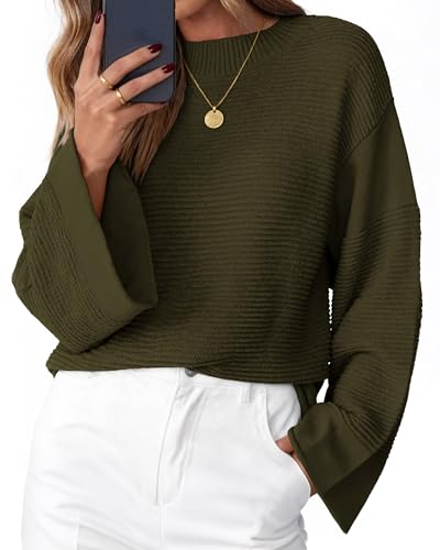 KIRUNDO Oversized Sweaters for Women Chunky Ribbed Knit Tops - image 1